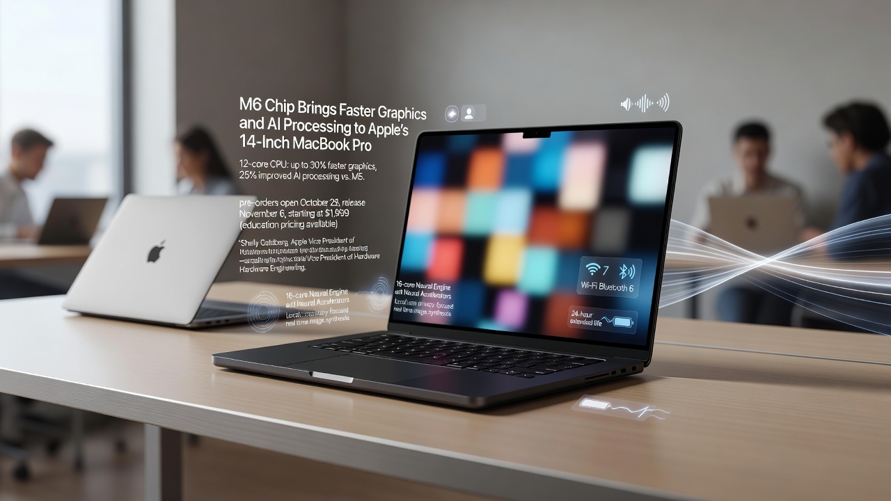 M6 Chip Brings Faster Graphics and AI Processing to Apple's 14-Inch MacBook Pro