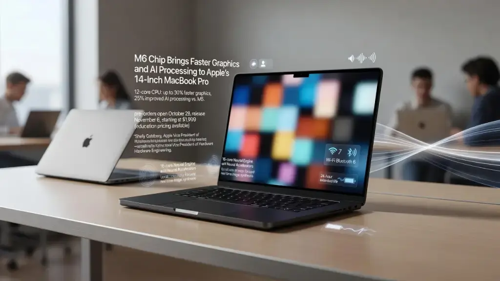 M6 Chip Brings Faster Graphics and AI Processing to Apple's 14-Inch MacBook Pro